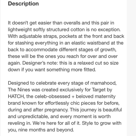 (8)- The Nines by HATCH™ Sleeveless Classic Cotton Twill Maternity Jumpsuit - Picture 10 of 11